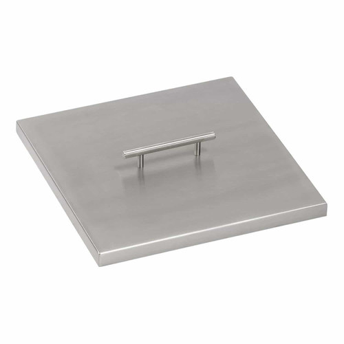 Square Fire Pit Pan Cover - Stainless Steel