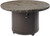 Beacon Chat Height Fire Pit Table Marbleized Noche - The Outdoor GreatRoom Company - Front