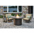 Beacon Chat Height Fire Pit Table Marbleized Noche - The Outdoor GreatRoom Company - Outdoor Patio