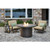 Beacon Chat Height Fire Pit Table Marbleized Noche - The Outdoor GreatRoom Company - Main - No wind Guard