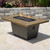 54" Cosmopolitan Rectangular Fire Table - American Fyre Designs - French Barrel Oak - Black Lava