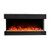 Tru-View-Slim Electronic Fireplace - Amantii | Glass Media Red Front 2