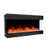 Tru-View-Slim Electronic Fireplace - Amantii | Glass Media Red