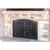 Arcadia Arched Fireplace Door - Wrought Iron | White Surround