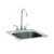 Small Stainless Steel Sink and Faucet - 12389