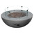 Lunar Fire Pit Bowl with Round Wind Screen - Light Gray | Elementi