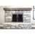 Arcadia Rectangular Fireplace Door - Wrought Iron | With Stone Mantel Surround