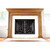 Arcadia Rectangular Fireplace Door - Wrought Iron | Wood Surround