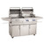 Aurora A830s Built-in Gas Grill Charcoal Combo - Fire Magic