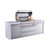 805 Deluxe Island Stainless Steel Gas Grill - Mont Alpi - Side Grill Open