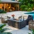 Danville Fire Table - Pewter - Travertine - Propane Gas