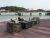 Danville Fire Table - Pewter - Travertine - Propane Gas