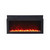 30" Panorama Extra Slim Electric Fireplace BI-30-XTRASLIM - Amantii | Front Orange Color