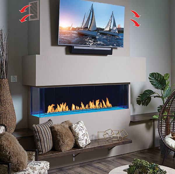 The DaVinci Firenze Collection 60 Single-Sided Linear Gas Fireplace - By  Travis Industries