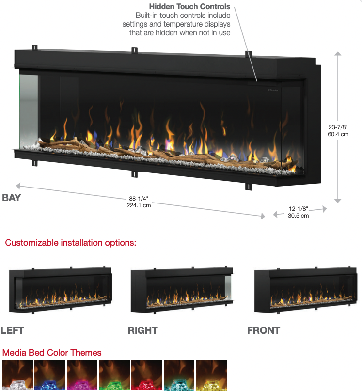 Dimplex Ignite XL Bold 88" Built-in Linear Electric Fireplace -Fireplace Shop screen shot 2023 03 03 at 5.23.38 pm