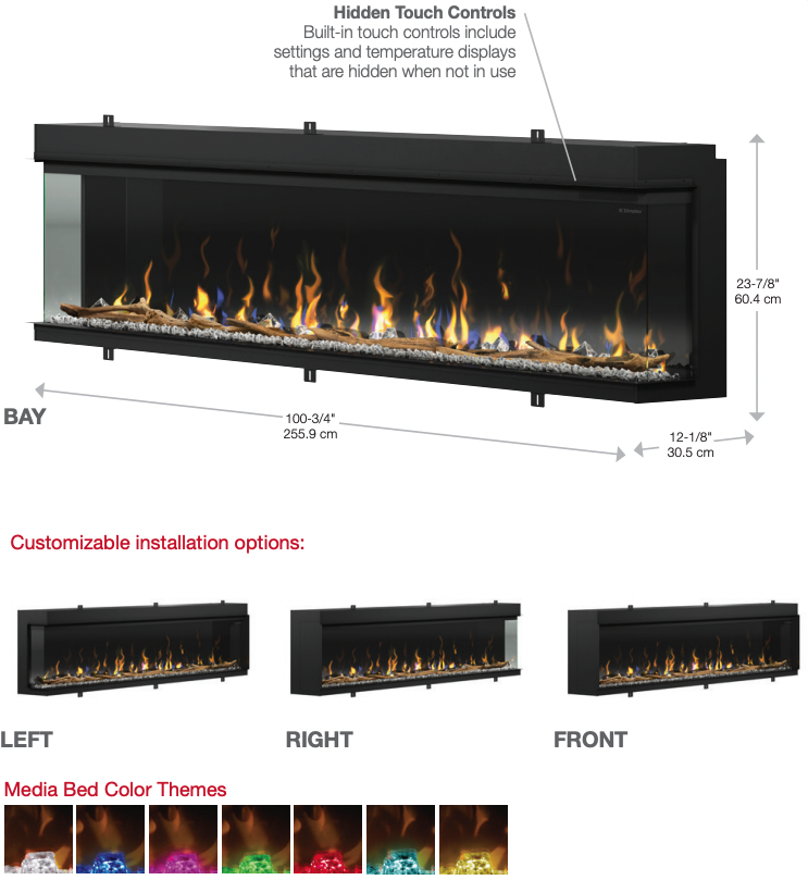 Dimplex Ignite XL Bold 100" Built-in Linear Electric Fireplace -Fireplace Shop screen shot 2023 03 03 at 5.26.01 pm