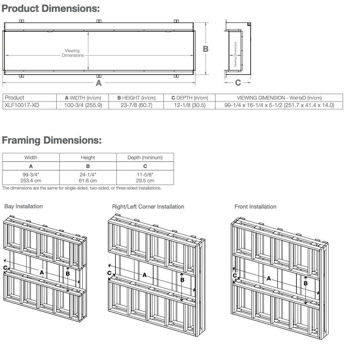 Dimplex Ignite XL Bold 100" Built-in Linear Electric Fireplace -Fireplace Shop screen shot 2023 03 03 at 5.26.16 pm