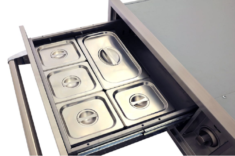 Loin Warming Drawer Includes: 5 Removable Srainless Steel Food Warmer Buffet Pans & Lids