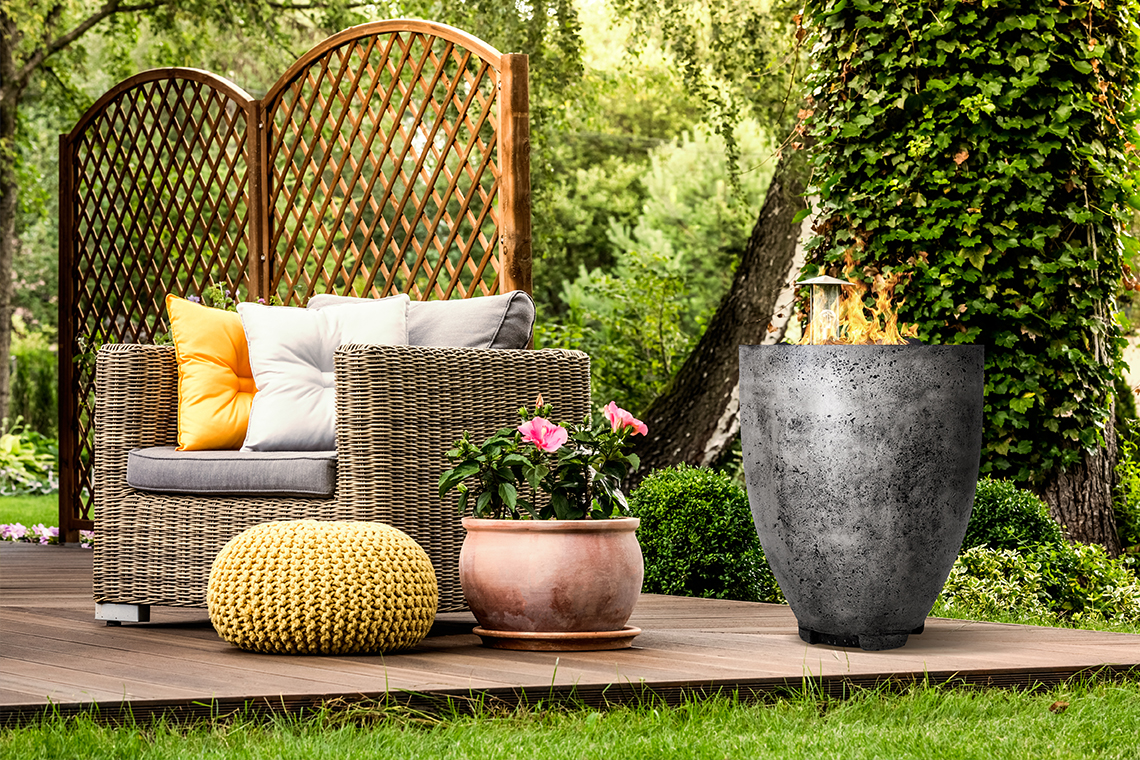 Pentola 1 Concrete Fire Bowl Urn 24" -DIMPLEX Sales Store pentola 1 2