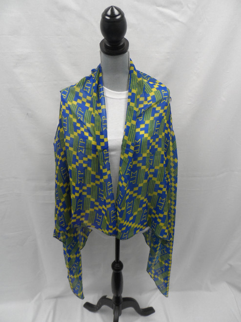 4 STYLES IN 1  SGRHO CONVERTIBLE  SHAWL  (Kente Design  #1 )