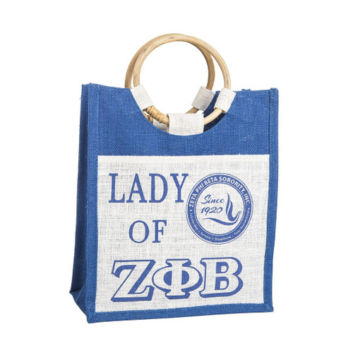Zeta Phi Beta  Mini Pocket Jute Bag