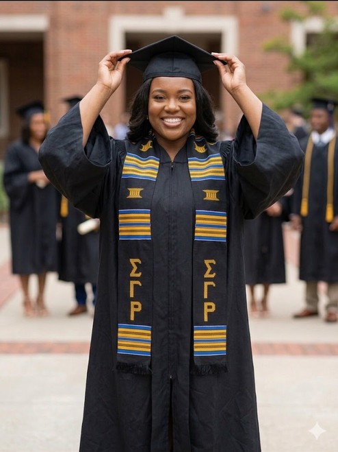  SIgma Gamma Rho Kente Stole (Black)