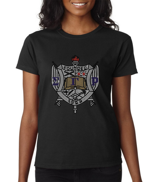 SGRHO  Crest Rhinestone  ( ( Short Sleeves Tee, Long Sleeves, Sweatshirts ) SGRHO  Crest Rhinestone  ( ( Short Sleeves Tee, Long Sleeves, Sweatshirts )