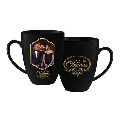 Image  shows both front and back view of a single  Obama mug
