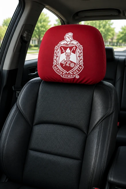 DST  Car Seat Headrest Covers  (RED)