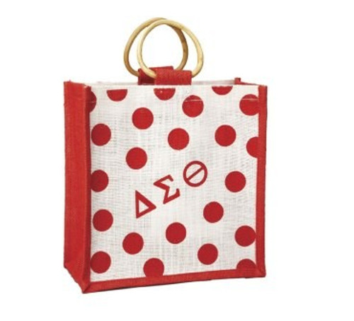 DST Mini Polka Dot Jute Bag