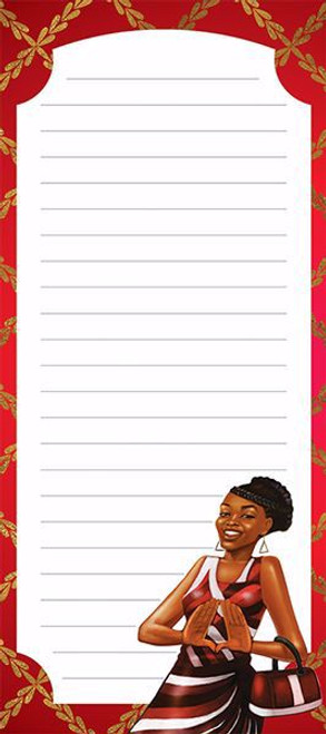 Red and White Magnetic Notepad