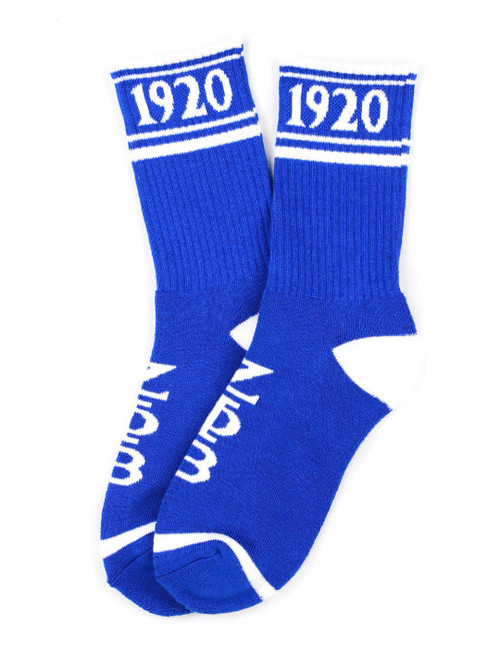 Z Phi B  Blue & White Stripes  Socks  (1920) Z Phi B  Blue & White Stripes  Socks  (1920)