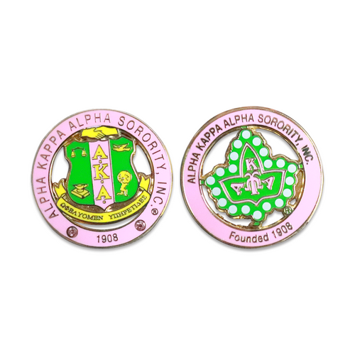 AKA  Ivy Leaf & Crest Lapel  Pin  Combo. AKA  Ivy Leaf & Crest Lapel  Pin  Combo.