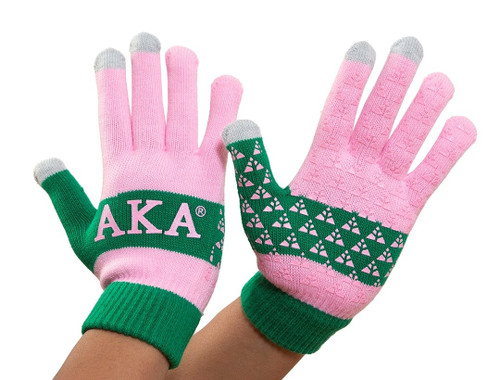 AKA Knit Texting Gloves w/ Added Grips.