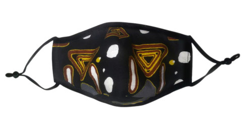 Brown Mud Cloth Print  Face Mask with Free Lanyard   Brown Mud Cloth Print  Face Mask with Free Lanyard