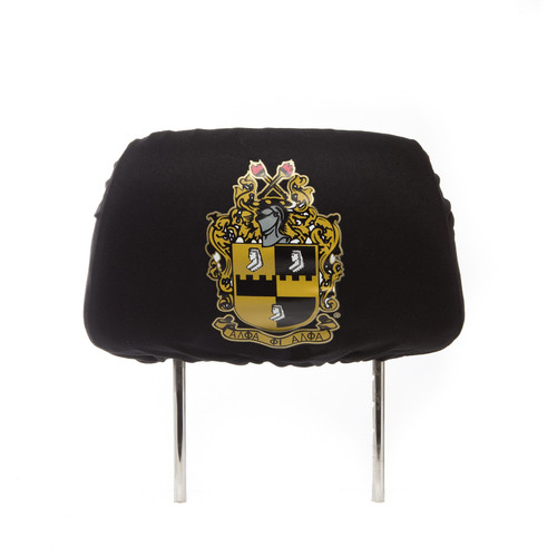 Alpha Phi Alpha CAR SEAT Headrest Cover (Black)