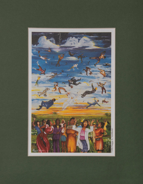 "Raining Men" by Late Artist Peggy Van Buren ( Blue Matting 11" x 14" ) ) "Raining Men" by Late Artist Peggy Van Buren ( Blue Matting 11" x 14" ) )