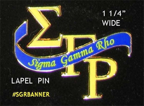 Jewel:  SGRho  Banner  Lapel Pin Jewel:  SGRho  Banner  Lapel Pin