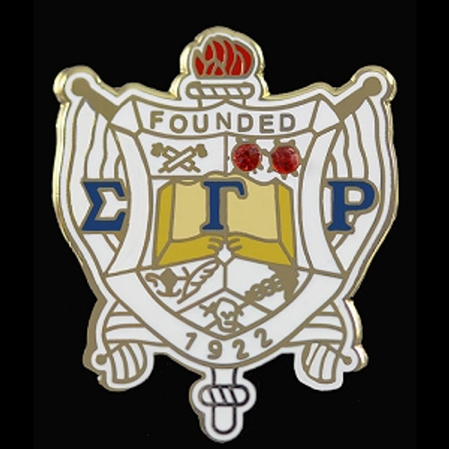  SGR 1"Shield Pin With Stones  (BFCM)