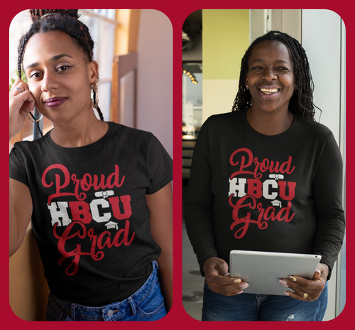 DST   Glitter  "PROUD HBCU GRAD"  T shirts & Sweat shirts DST   Glitter  "PROUD HBCU GRAD"  T shirts & Sweat shirts
