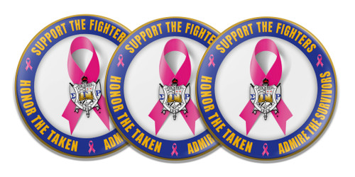 3 Pak SGRHO  Breast Cancer Awareness  Buttons.   3 Pak SGRHO  Breast Cancer Awareness  Buttons.
