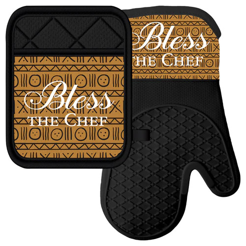 Bless the Chef Mitt/Pot Holder Set