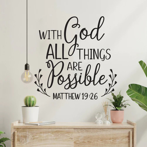 With God Wall Art Decal