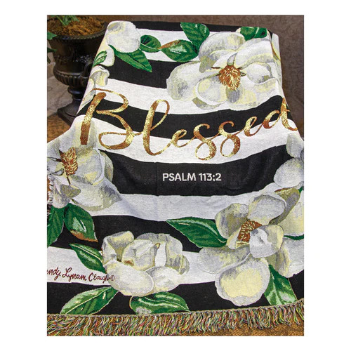 Blessed Magnolia Tapestry Throw
