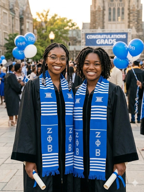 Zeta Phi Beta  Signature  Royal Kente Stole