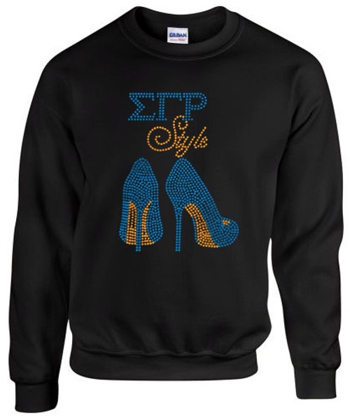 SGRHO Short Sleeve Heel Rhinestone apparel SGRHO Short Sleeve Heel Rhinestone apparel