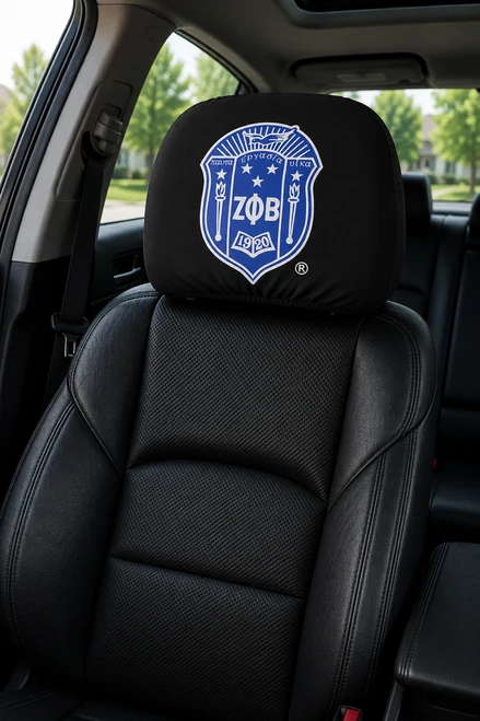 ZPB  Car SEAT Headrest Cover  (Black)