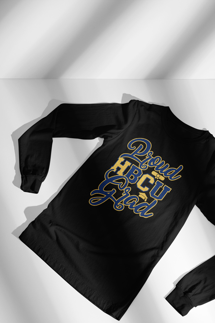 SGRHO  Glitter "PROUD HBCU GRAD"  T shirts  ( Long Sleeves ) SGRHO  Glitter "PROUD HBCU GRAD"  T shirts  ( Long Sleeves )