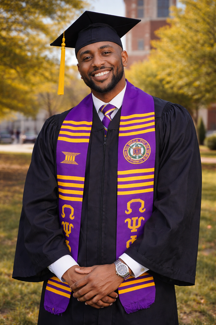  OPP Kente Stole (Purple)  With Patch