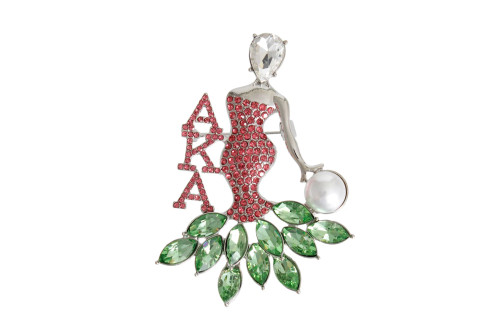 Pink Green Woman Sorority Pin Pink Green Woman Sorority Pin